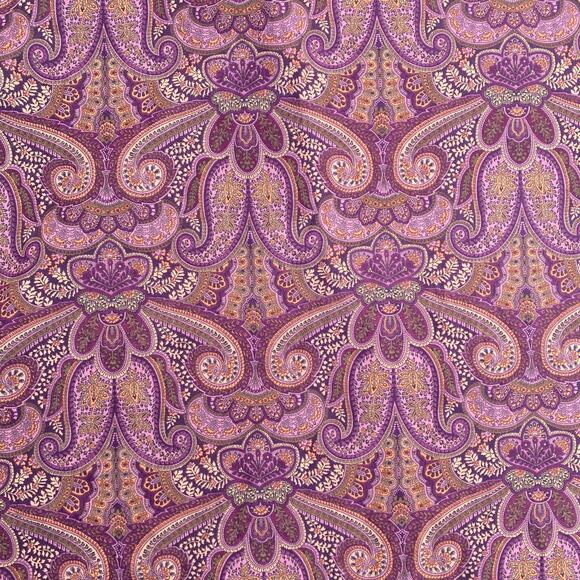 K Studio Purple Maxi Skirt Medium Sz 8 Long Purple Skirt Paisley Boho Spring - Picture 7 of 8